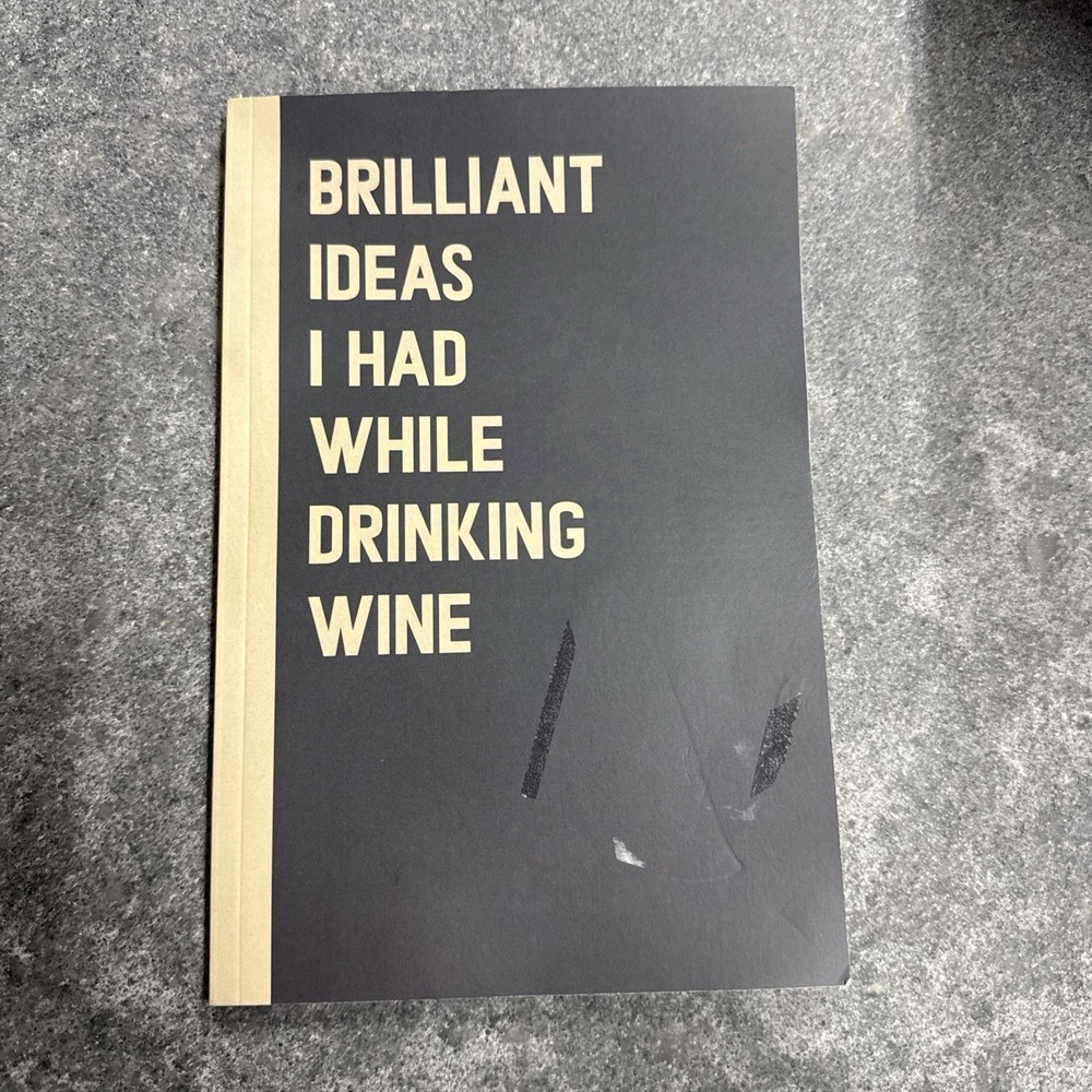 Brilliant Ideas I Had While Drinking Wine, Blank Notebook