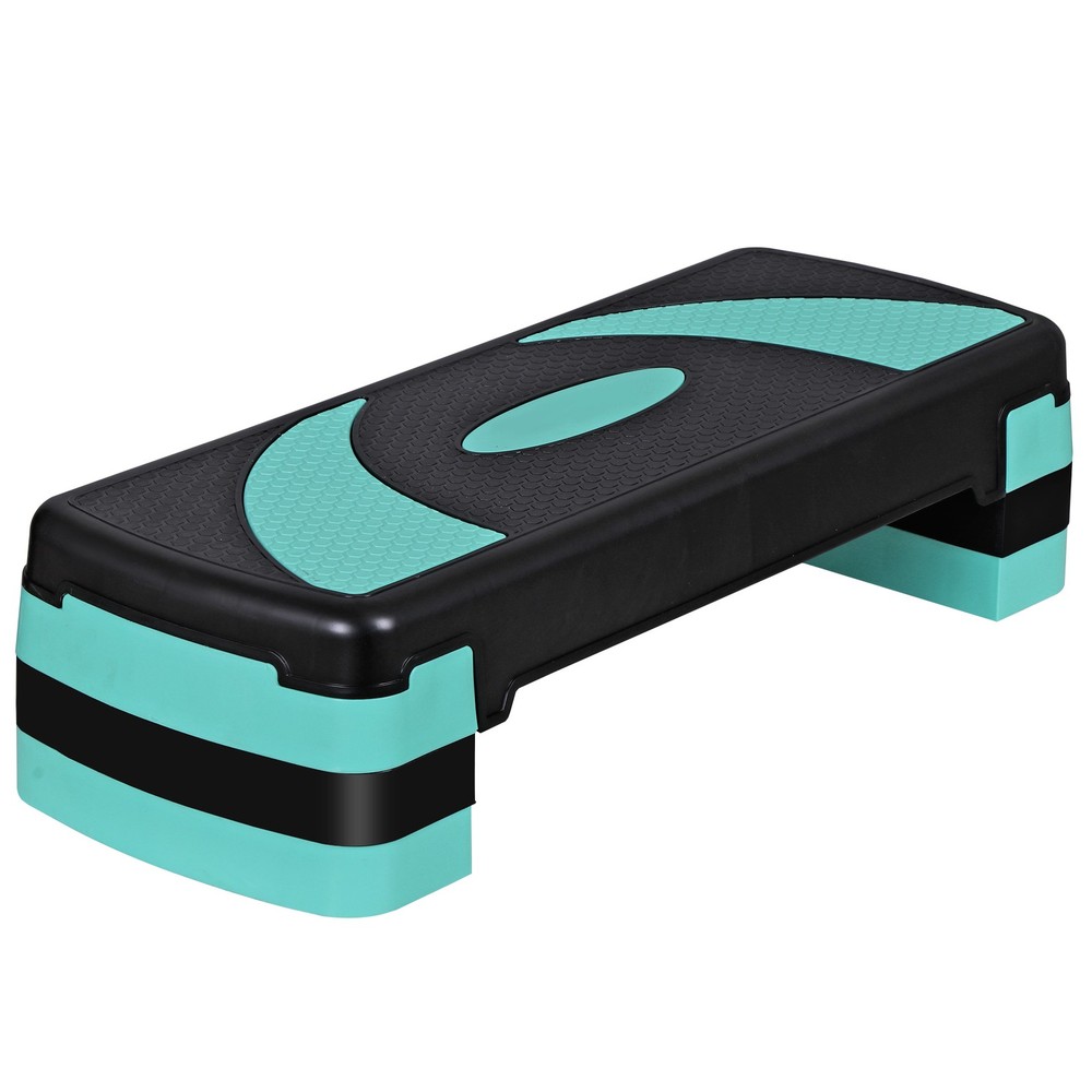 31" Adjustable Workout Aerobic Step Exercise Platform Trainer with 4 Riser Green