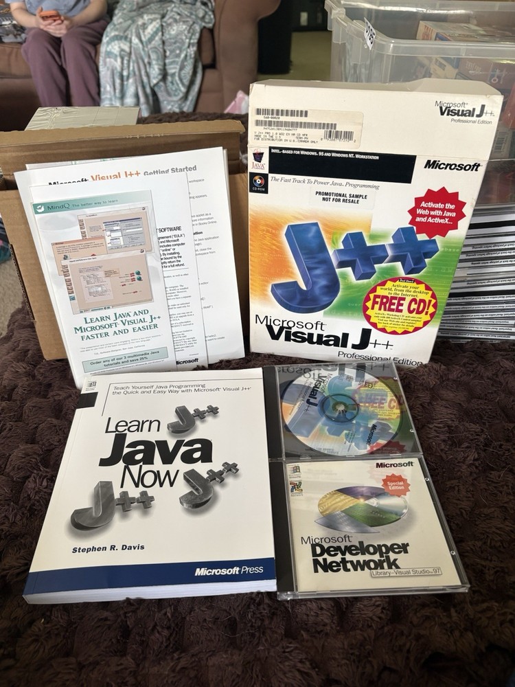 Microsoft Visual J++ Professional Edition Java active x Big Box L@@k