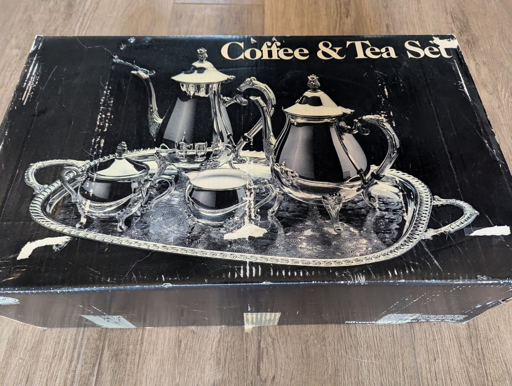 Silverplated coffee and tea set