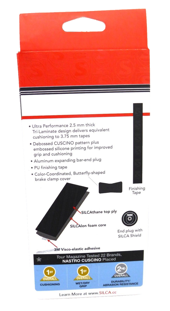 Silca Cuscino Bar Tape - Black, 2.5