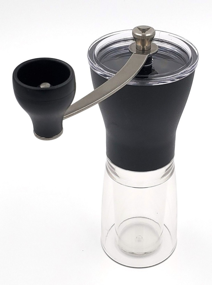 2x Small Manual Coffee Grinder Beans Nuts Adjustable Conical Ceramic Burr Spice