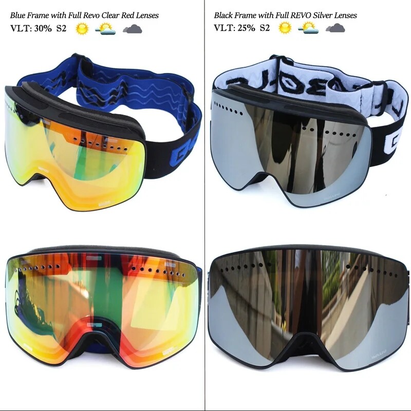 Ski Goggles OTG Pro HD Magnetic Snow Goggles UV Protection Interchangeable Lens