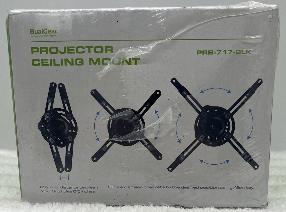 QualGear PRB-717-WHT Universal Ceiling Mount Projector Accessory *NEW*