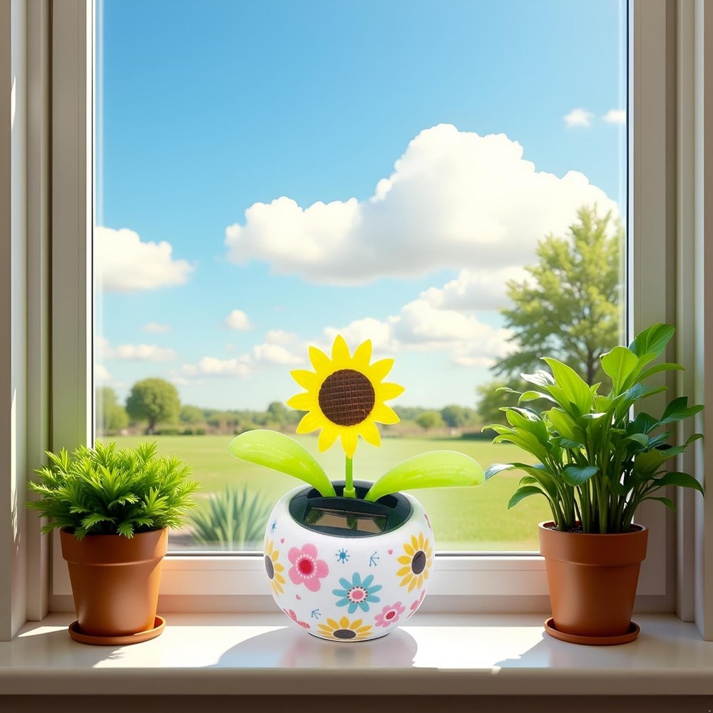 Solar Dancing Flowers Powered Sunflower, Cute Powered...