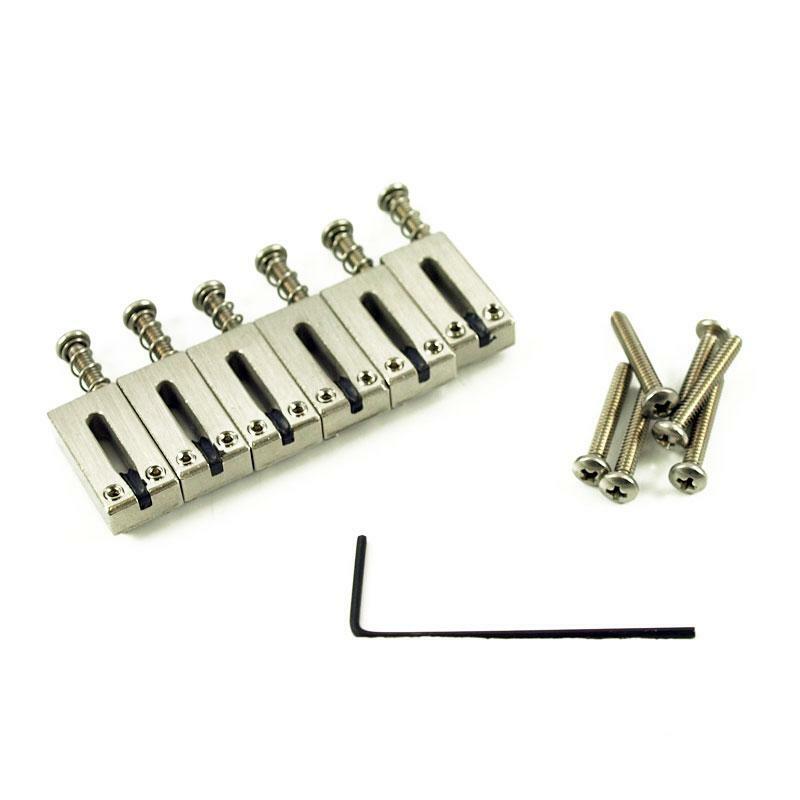 GraphTech PG-8001-00 String Saver Strat & Tele Style Offset Saddles Brushed Stee