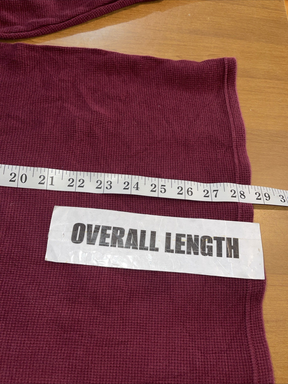 Polo Ralph Lauren Sleepwear Shirt Men 2XL Waffle Knit Maroon Logo Preppy