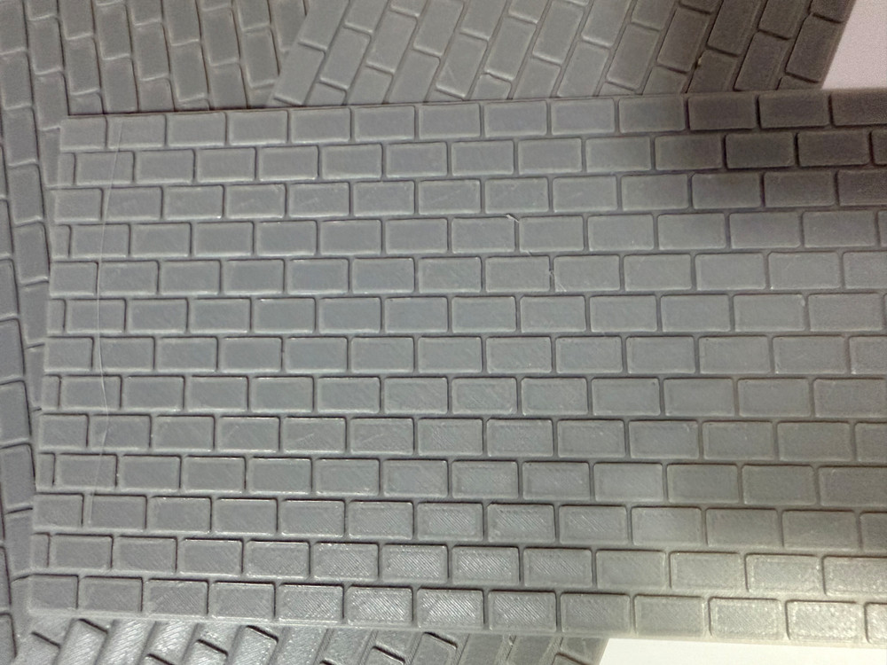HO Scale Stone Large Blocks (1/2”x1/4”) Model Train Scenery Sheets - 4 Textured