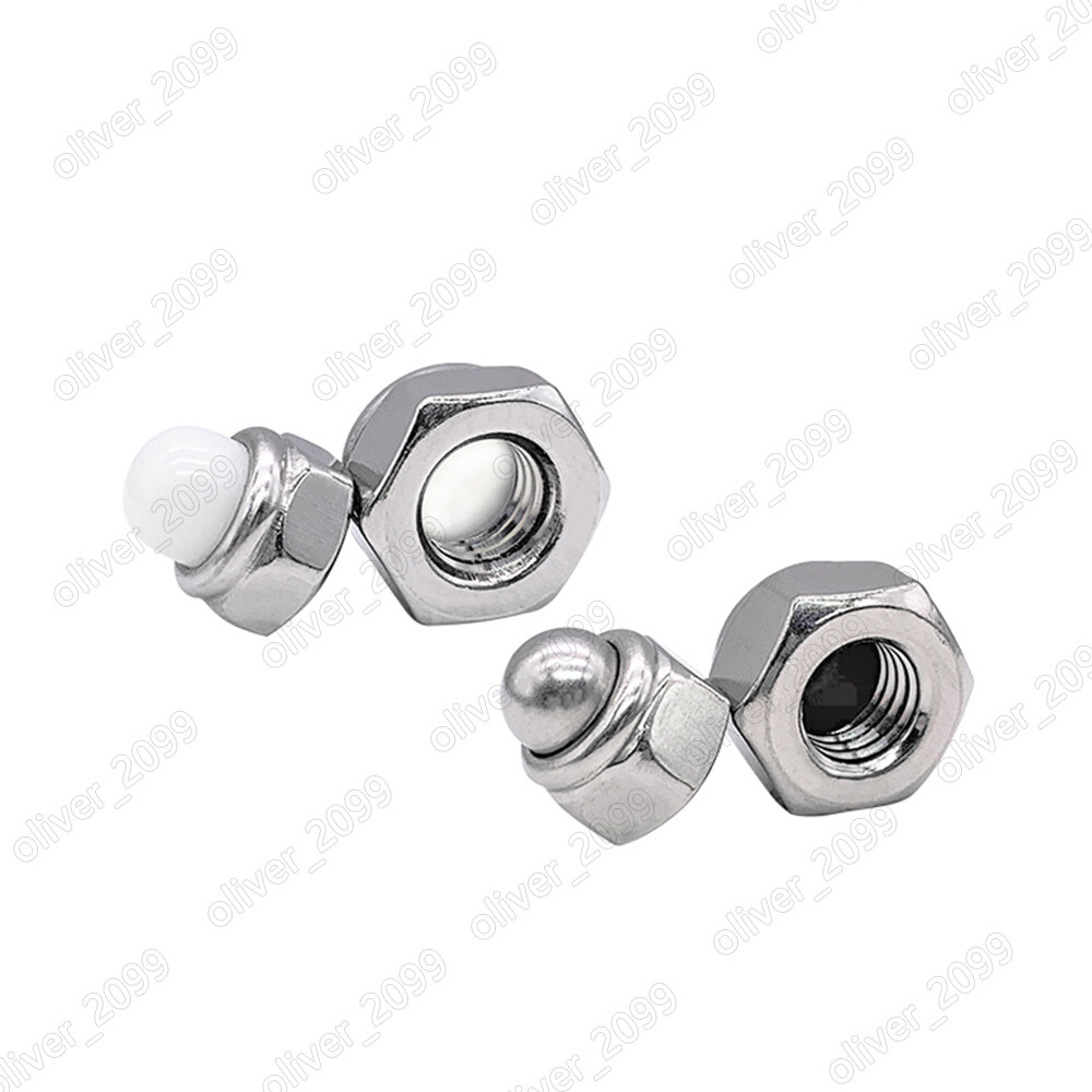 304SS Prevailing Torque Type Hexagon Domed Cap Nuts With Nonmetallic Insert