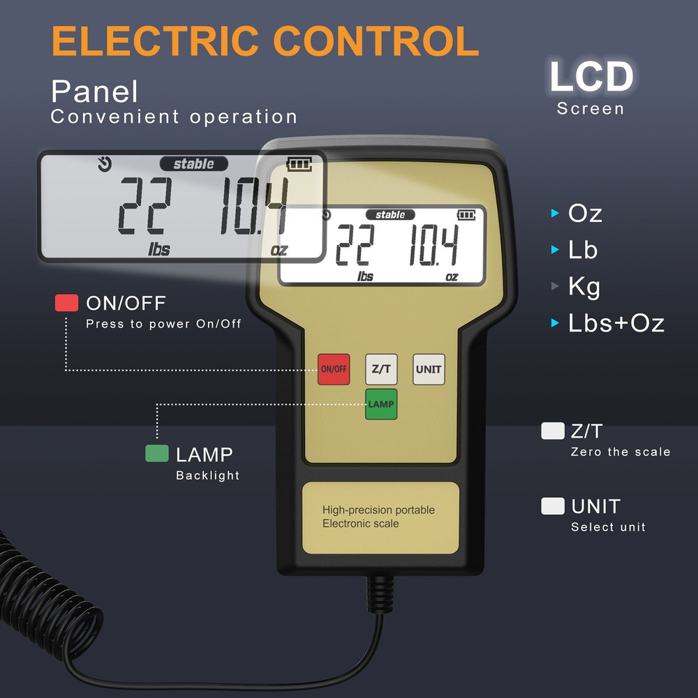 110LBS Electronic Scale High Precision Charging Recovery LCD