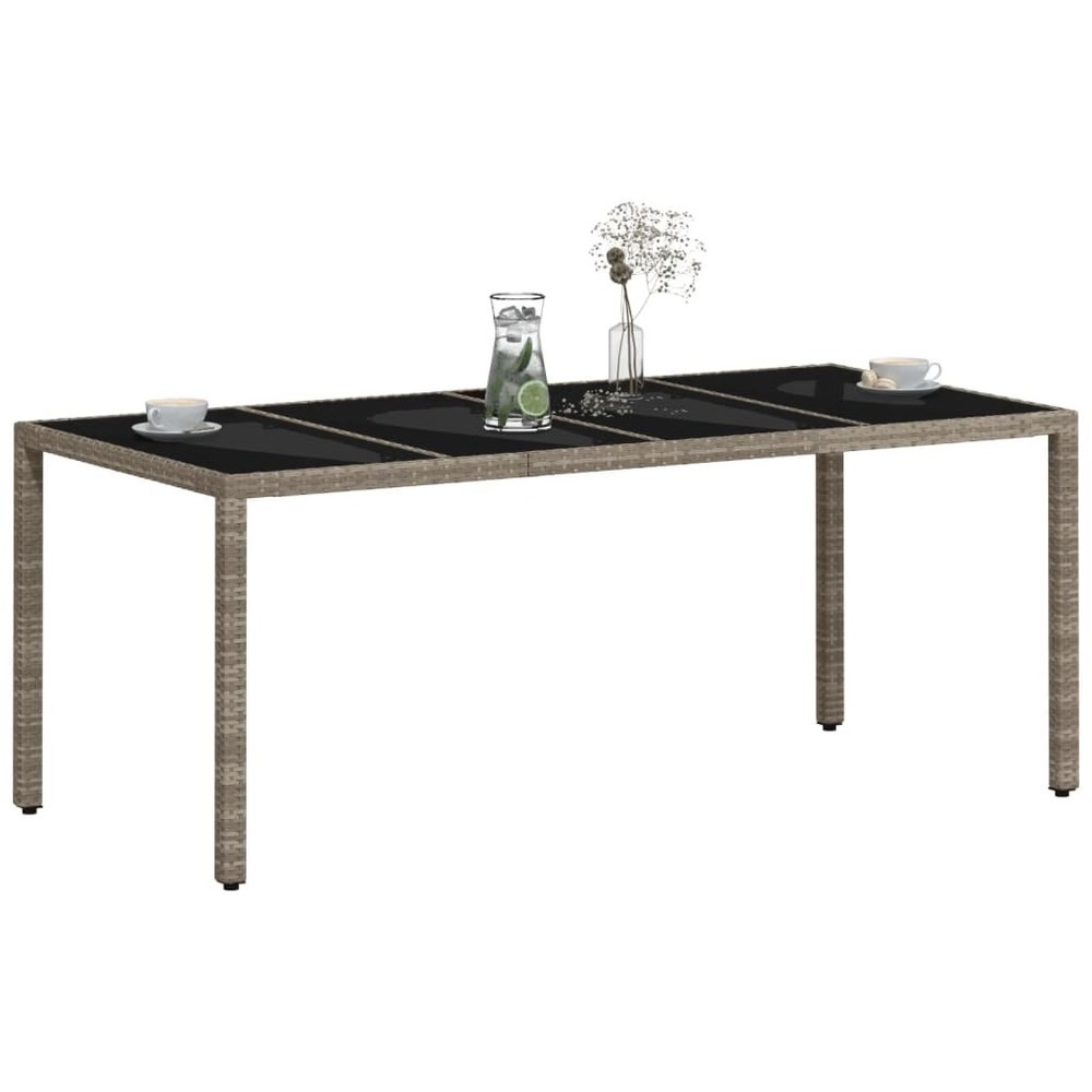 Garden Table Set of 4 Light Grey