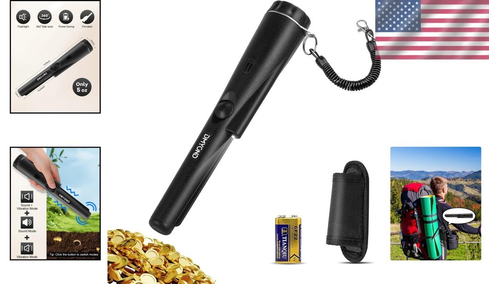 Easy Operation Waterproof Metal Detector Pinpointer - Locate Treasures with Ease