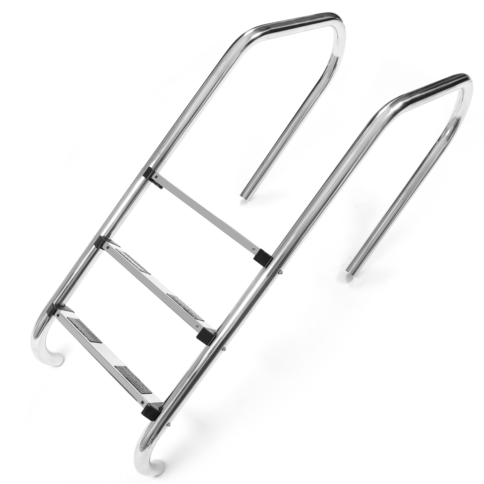 KOJEM Non-Slip 3-Step Stainless Steel Swimming Pool Ladder For In-Ground Pools