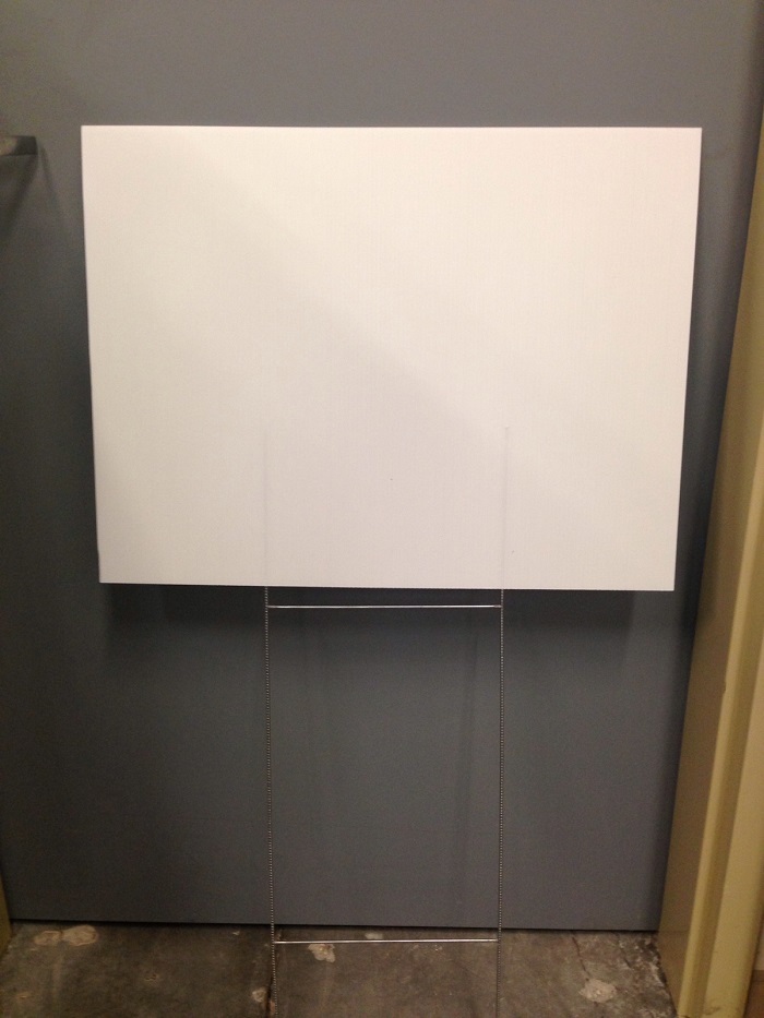 (5 Pack) WHITE - Blank Protester Demonstration Sign