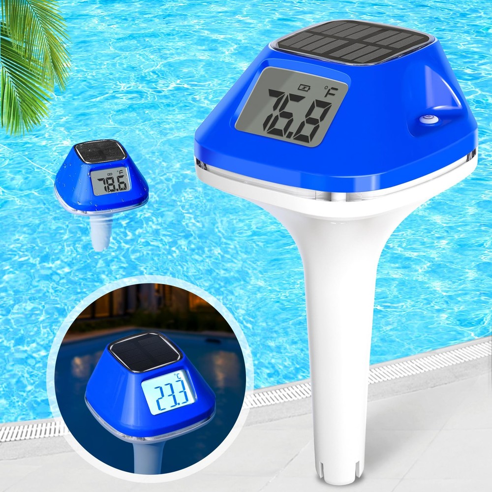 2026 NextGen Solar Pool Thermometer Floating Easy Read, Digital Pool Thermome...