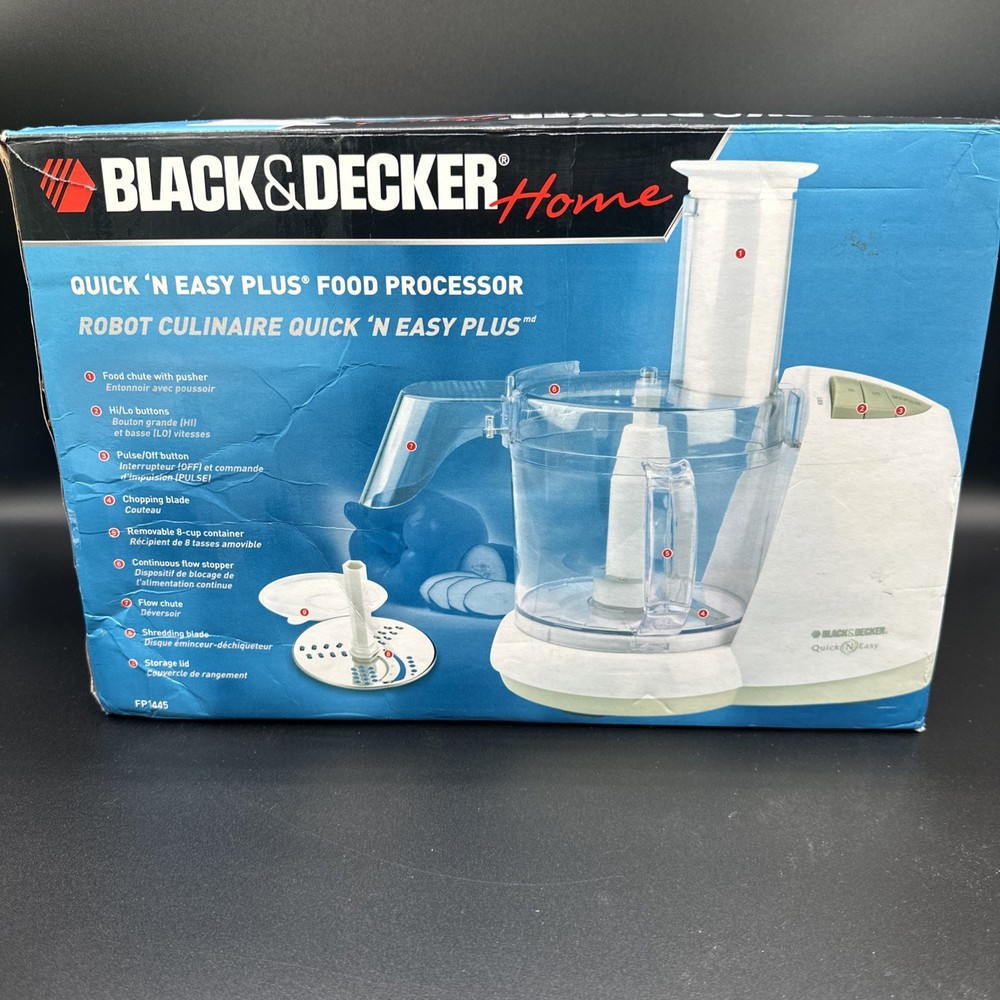 BLACK & DECKER Quick N Easy Plus Food Processor FP1450 OPEN BOX NEW