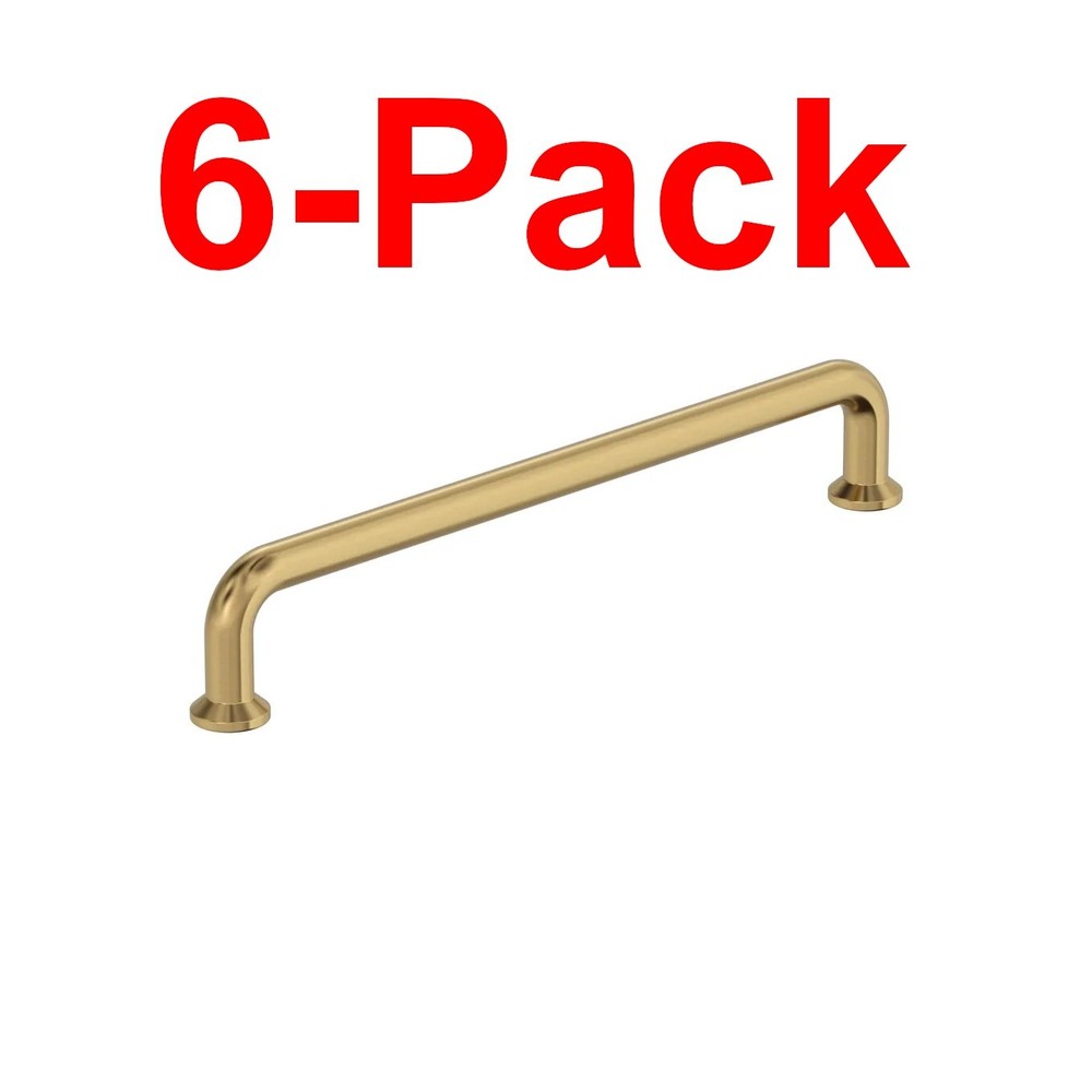 Amerock 6-Pack Factor 6-5/16 Inch C/C Handle Cabinet Pull, Champagne Bronze