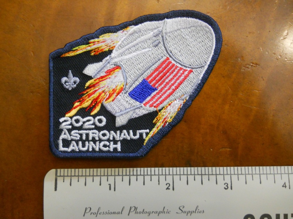 NASA DRAGON PATCH, BSA 2020 ASTRONAUT LAUNCH PATCH ( NEW WITH TAGS)