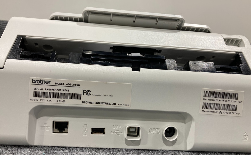 BROTHER ADS-2700W HIGH SPEED DOCUMENT SCANNER