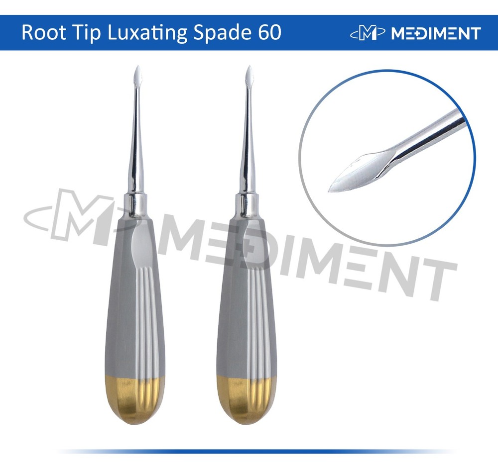 2 Pcs Dental Surgery Elevator Spade 60 Root Extraction,Luxating
