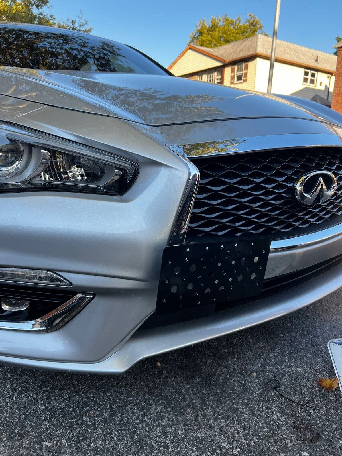 Bumper Tow Hook License Plate Mount Bracket Kit For INFINITI Q50 2014-2024 New