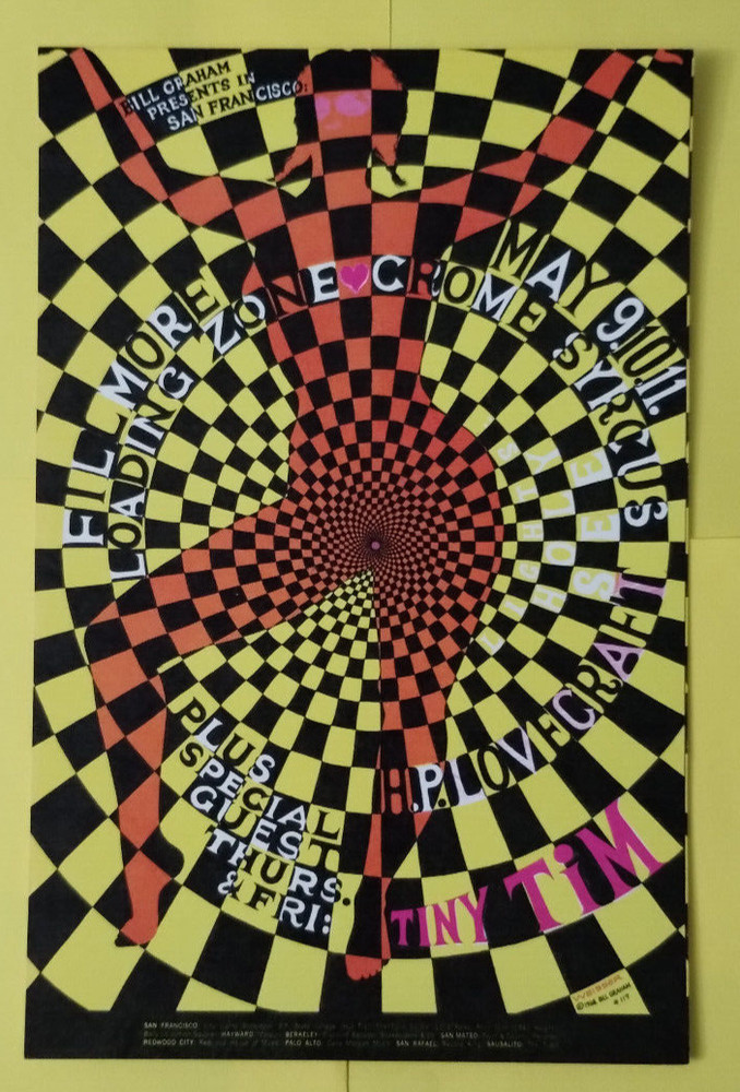 The Loading Zone TinY Tim BG119 BiLL Graham FiLLmore 1968 PoStcard
