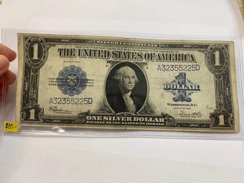 1923 1$ silver certificate large note Speelman/White