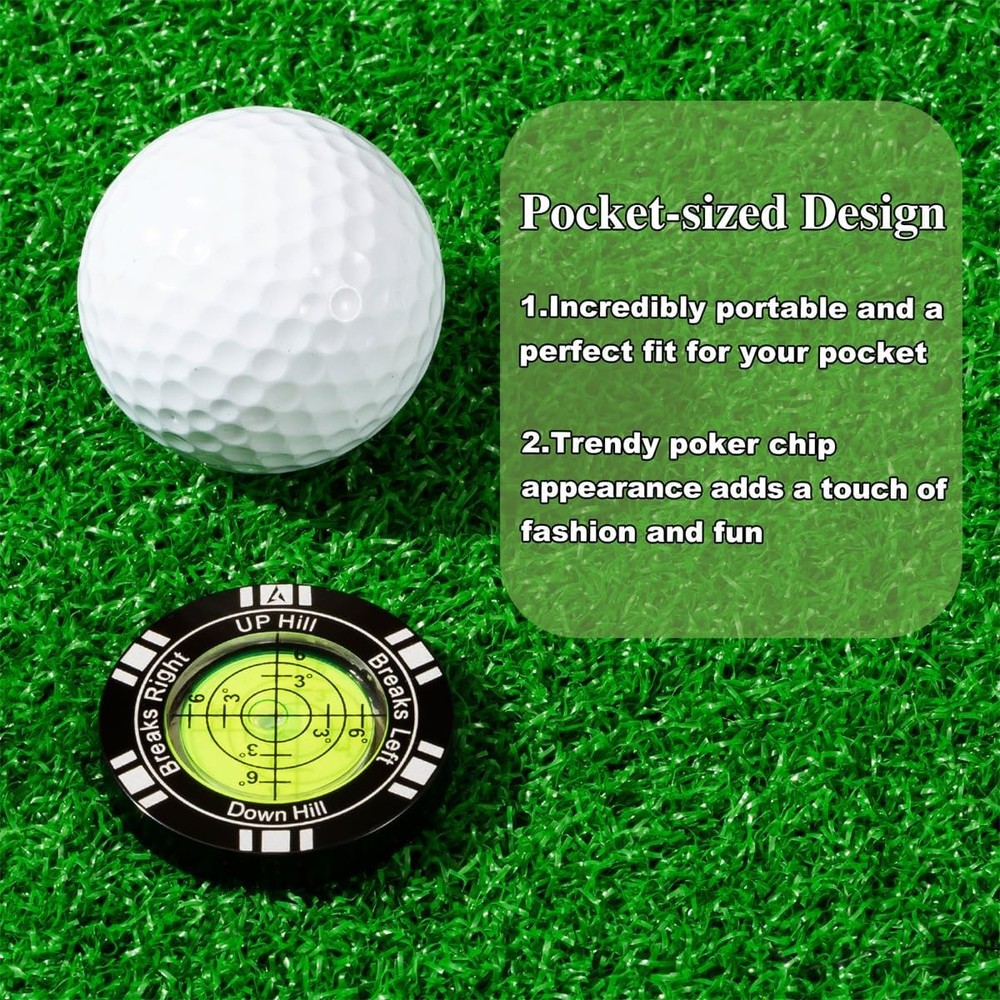 Golf Putt Green Reader, High Precision Training Aid, Stylish Hat Black