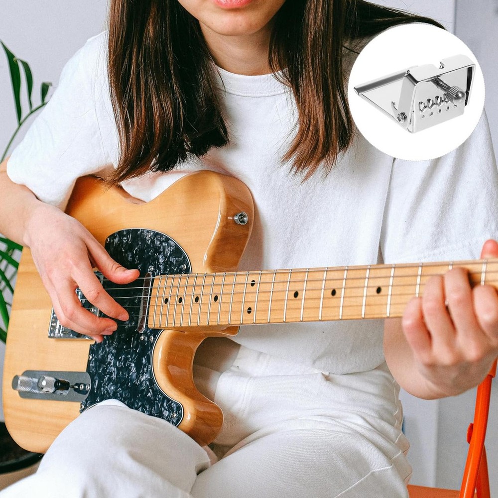 HEALLILY 5 String Banjo Tailpiece, Chrome Plated Alloy Replacement Accessory ...