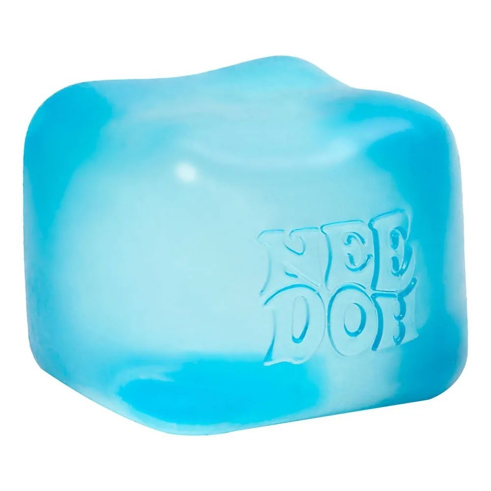 Nee Doh Nice Cubes Ice Cube Toy Fidget Super Solid Squish Blue*