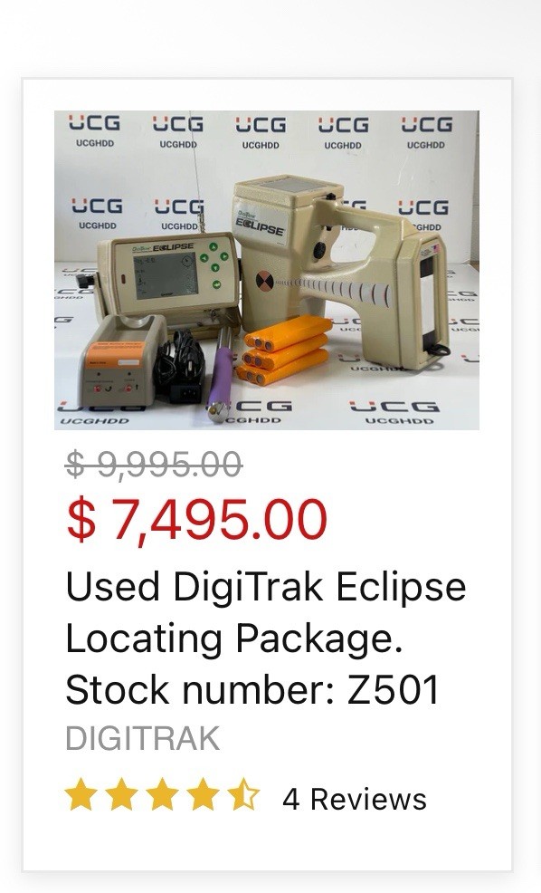 Digitrak Eclipse Locator Receiver for Underground Drilling