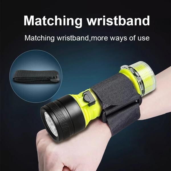 200000LM 2*P100 Diving Flashlight Professional Diving Torch Led Diving Light