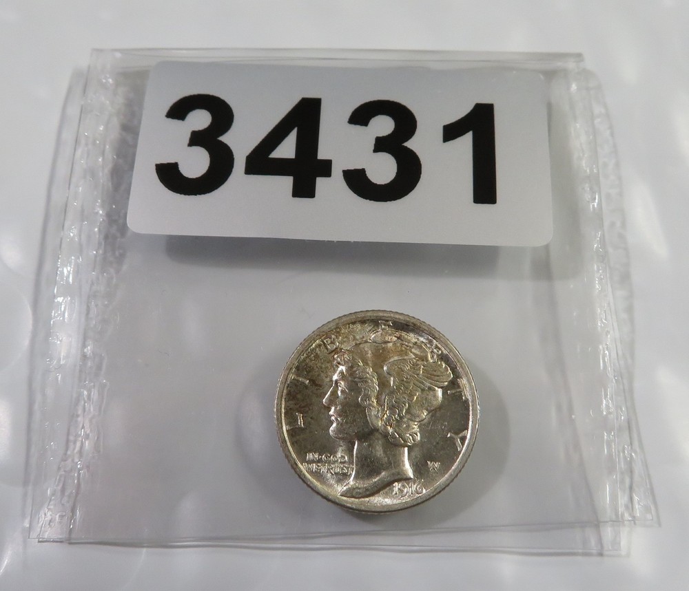 1916 Mercury Dime FSB - GEM BU