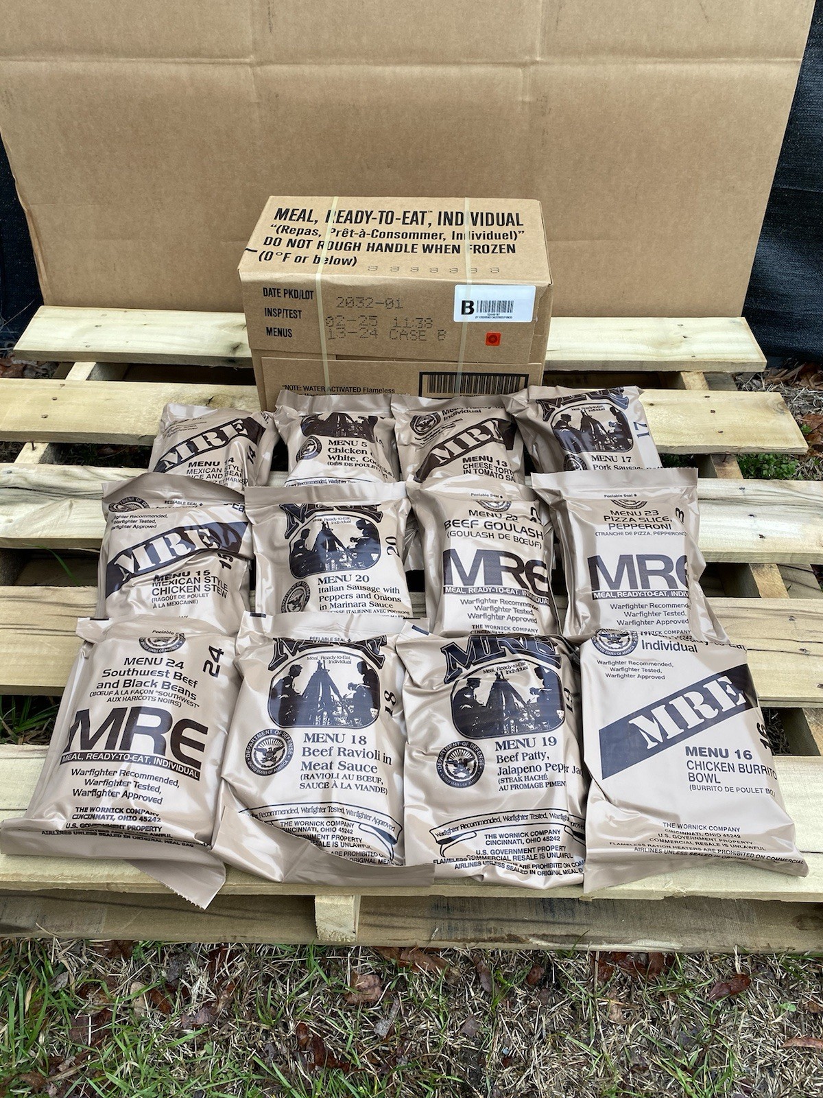 MRE U.S. Military Ready to Eat Meals INSP 2025 Single Case Random $2.50/meal!