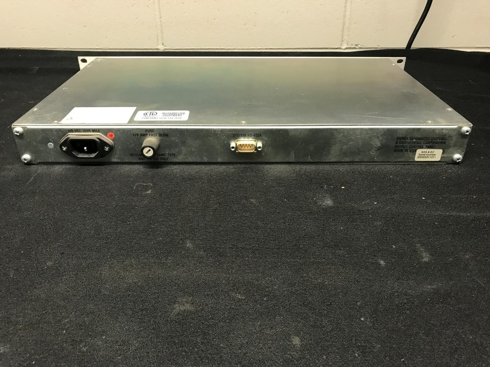 Sierra Automated Systems ANC-8 SAS ANC8 Alpha Output Controller Control Panel