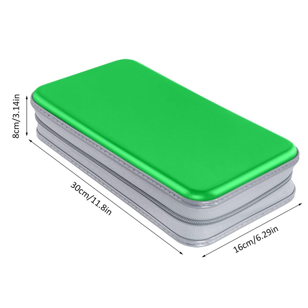 CD Case Holder, 80 Capacity CD/DVD Case Holders Wallet Hard Plastic CD DVD Di...