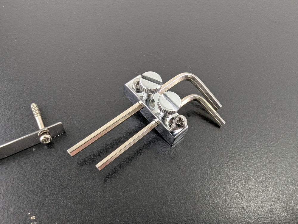 Licensed Floyd Rose WR3 Locking Nut & String Retainer & Wrench Chrome 43mm
