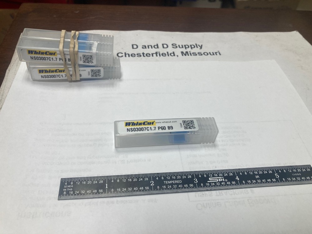 WhizCut NS03007C1.7 P60 B9, Solid Carbide Micro Partial Profile 60° Threadmill