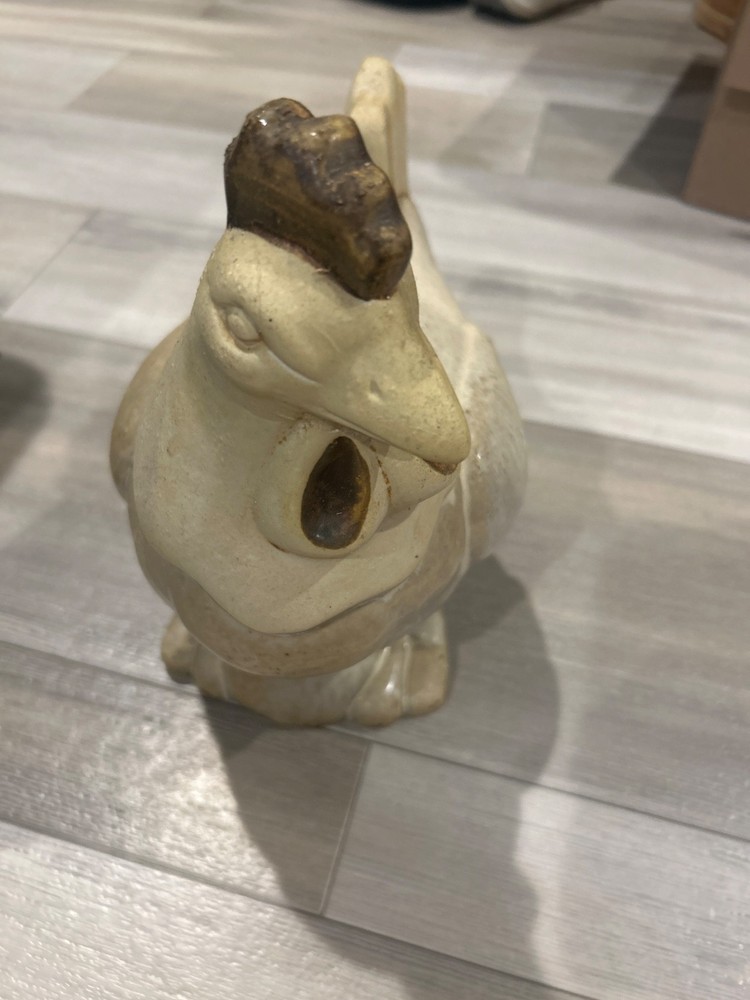 decorative ceramic hen figurine
