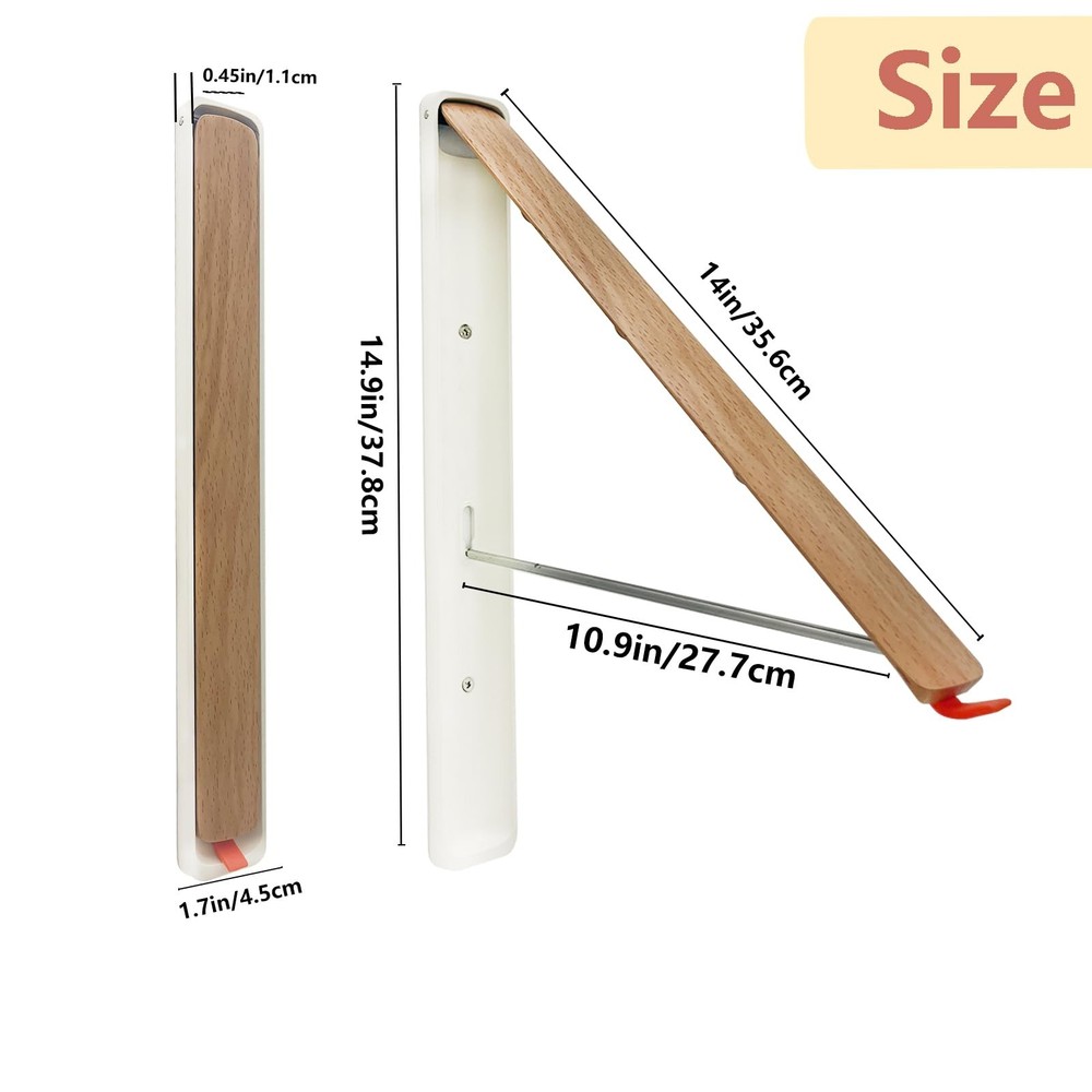 Clothes Drying Rack Wall Mounted for Laundry, Retractable & Foldable Clothes ...