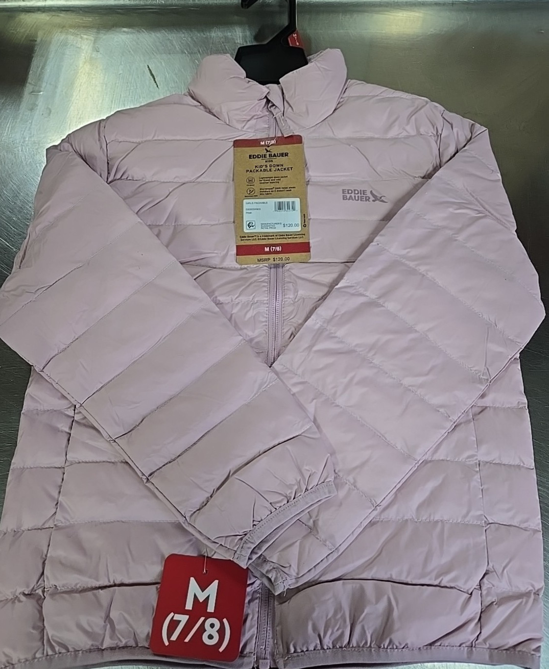 NWT: Girl's Eddie Bauer Down Packable Jacket - 2 Colors/4 Sizes to Choose From!
