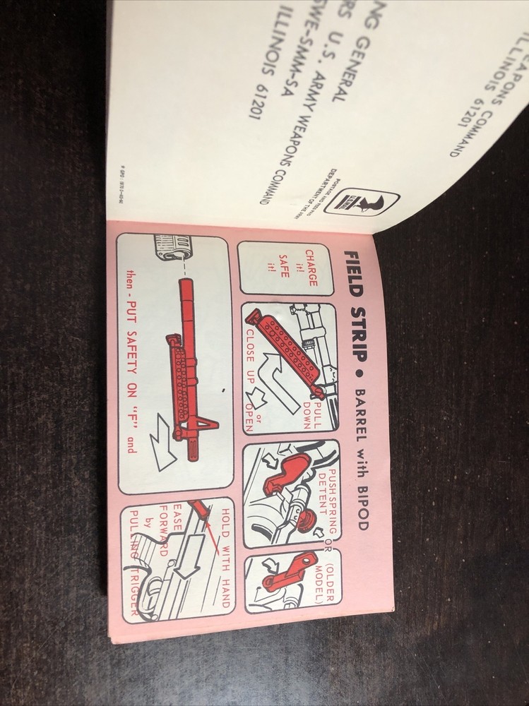 Operators Manual M 60 Machine Gun 1970