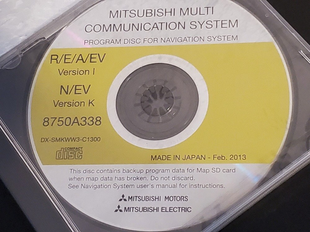 New Sealed 2013 MITSUBISHI Program CD DVD Disc Navigation GPS System # 8750A338