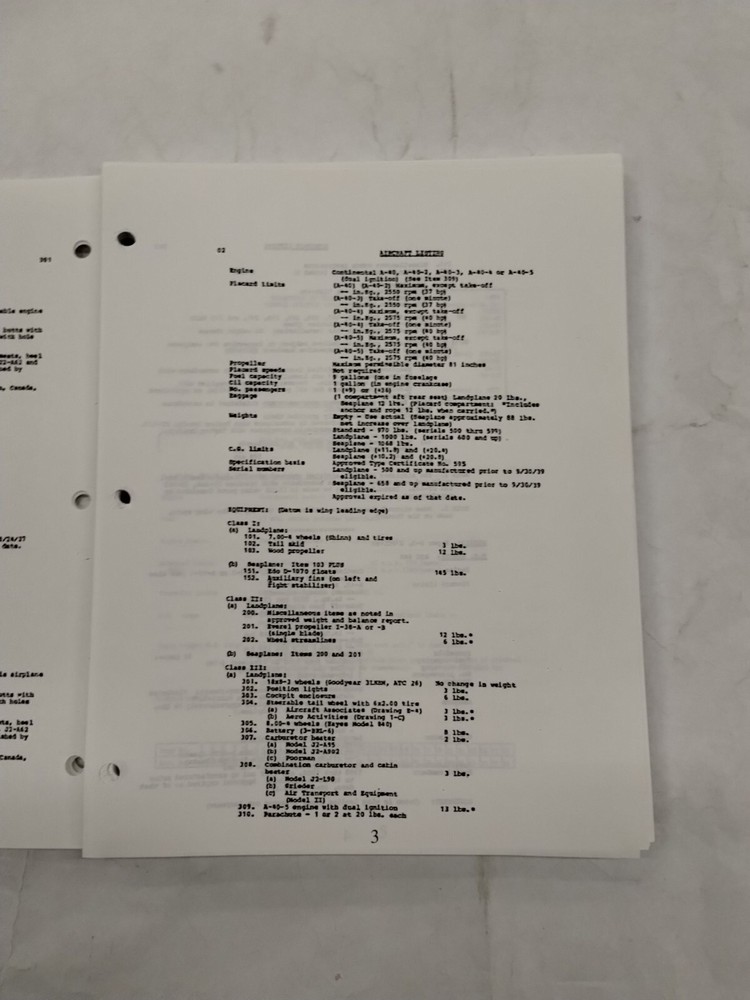 Piper Aircraft Type Specifications Manual-Copy