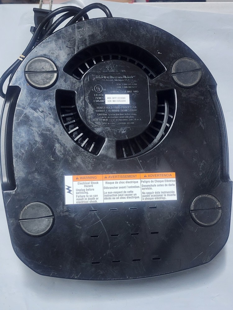 KITCHENAID FOOD PROCESSOR KFP1333CUO SILVER MOTOR BASE ONLY TESTED. WORKING M5.2