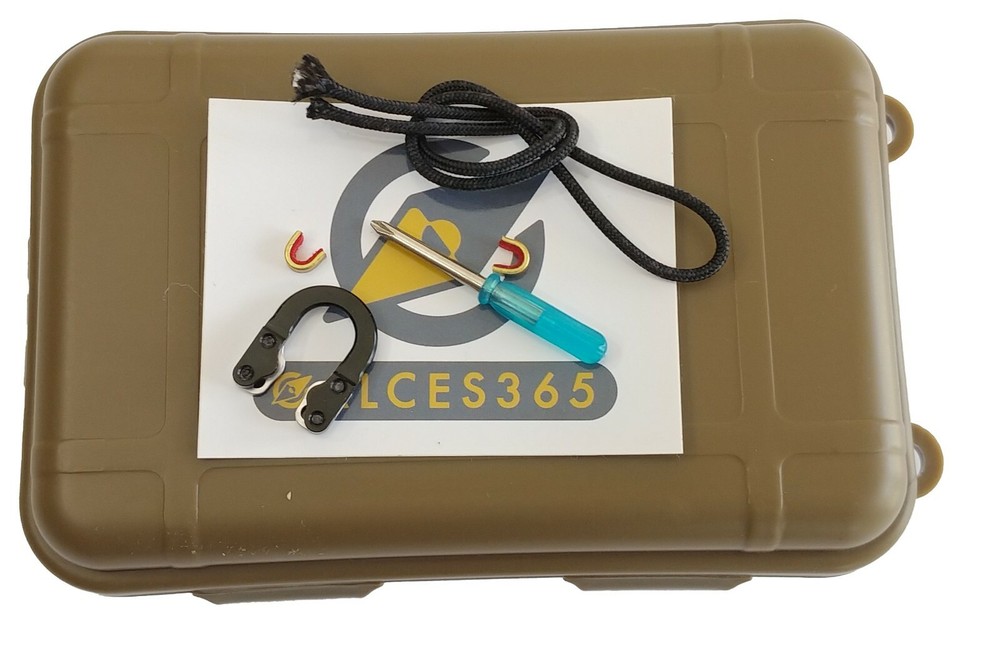 Archery Metal D Loop Release with 1 Foot Dloop, Broadhead Case, Nock Points(2)