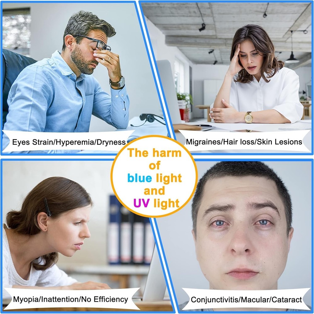 UV Blocking Computer Screen Protector for 28 Inch Monitors, Eye Strain Relief
