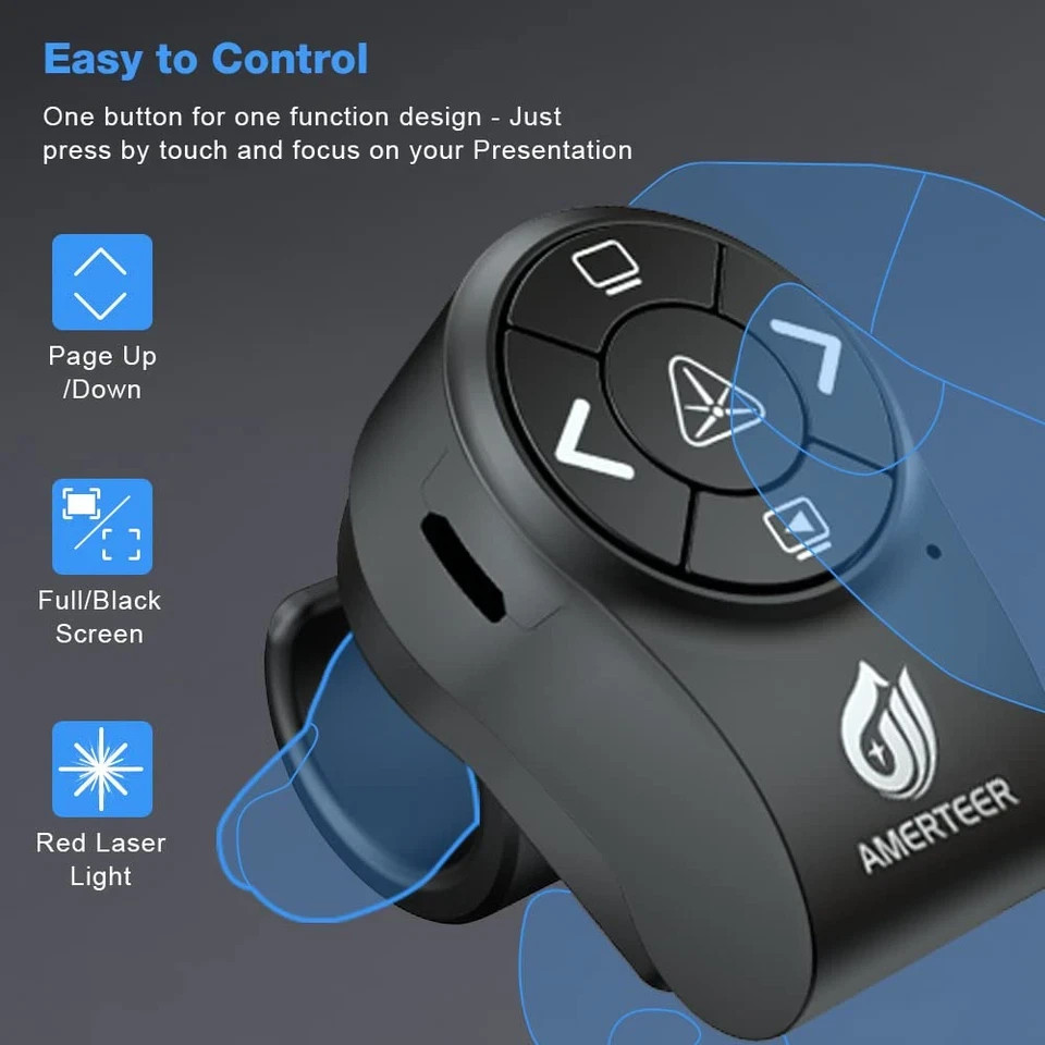 Wireless Presentation clicker for PowerPoint Presentations RF 2.4GH