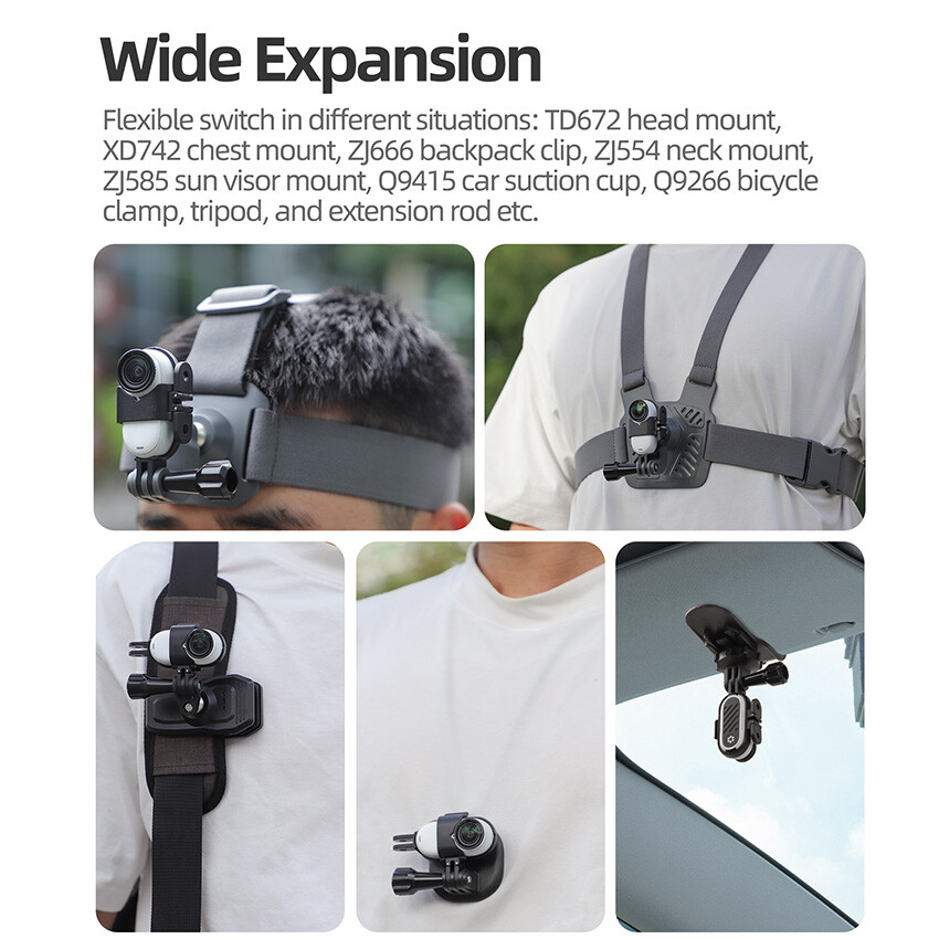 Foldable Vertical Horizontal Mount Adapter Bracket for Insta360 GO 3S/3 Camera