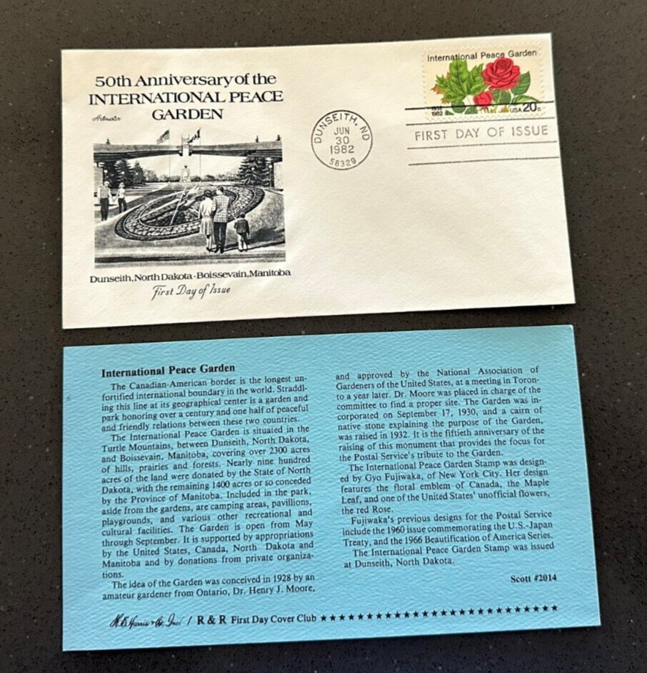 Peace Garden 1982 #2014- FDC Artmaster Cachet